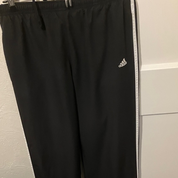 Adidas Kids Black Joggers with White Stripe - Picture 1 of 1